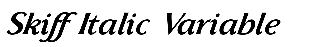 Skiff Italic Variable
